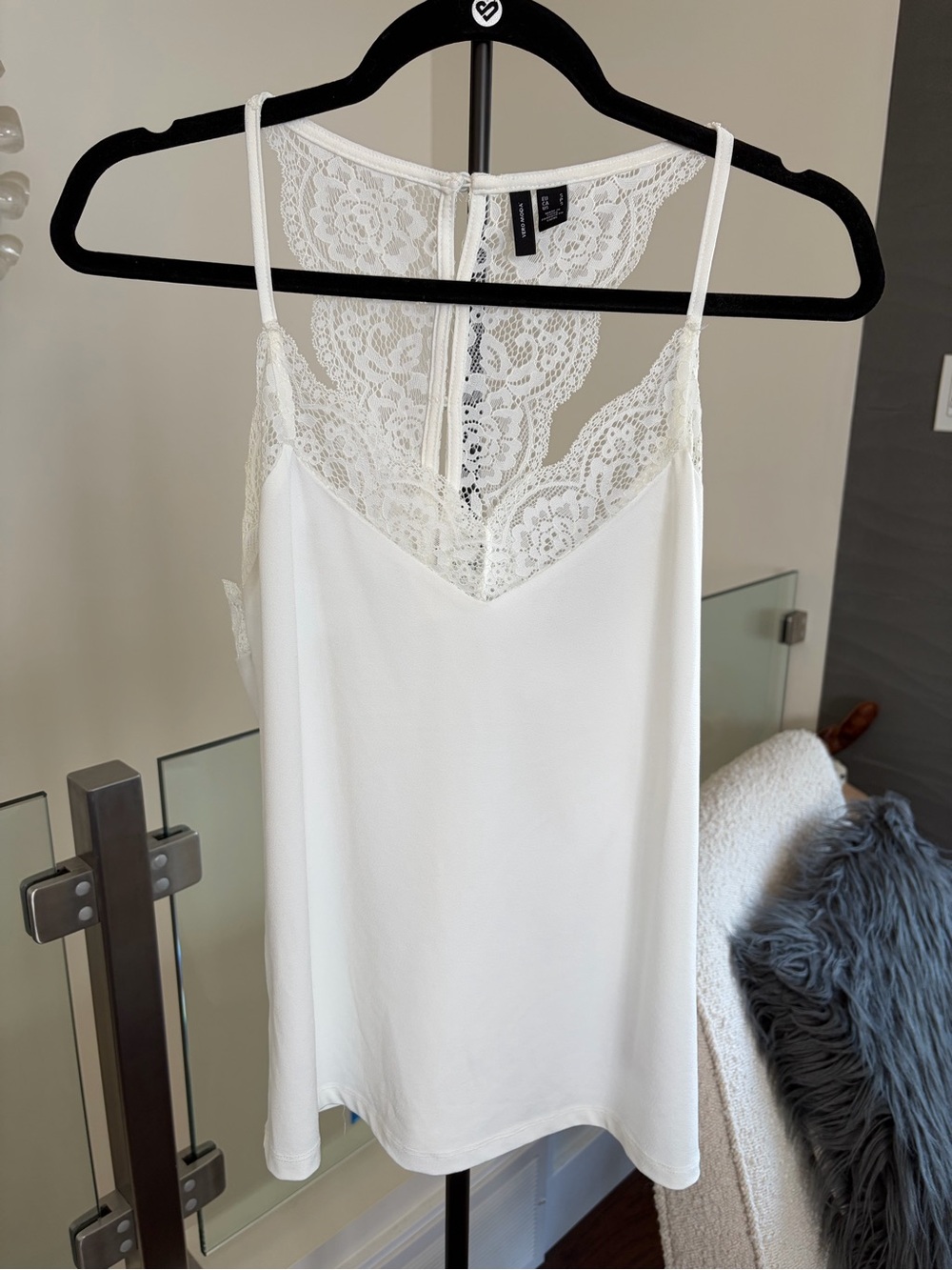 Vero Moda Cream Lace Back Camisole